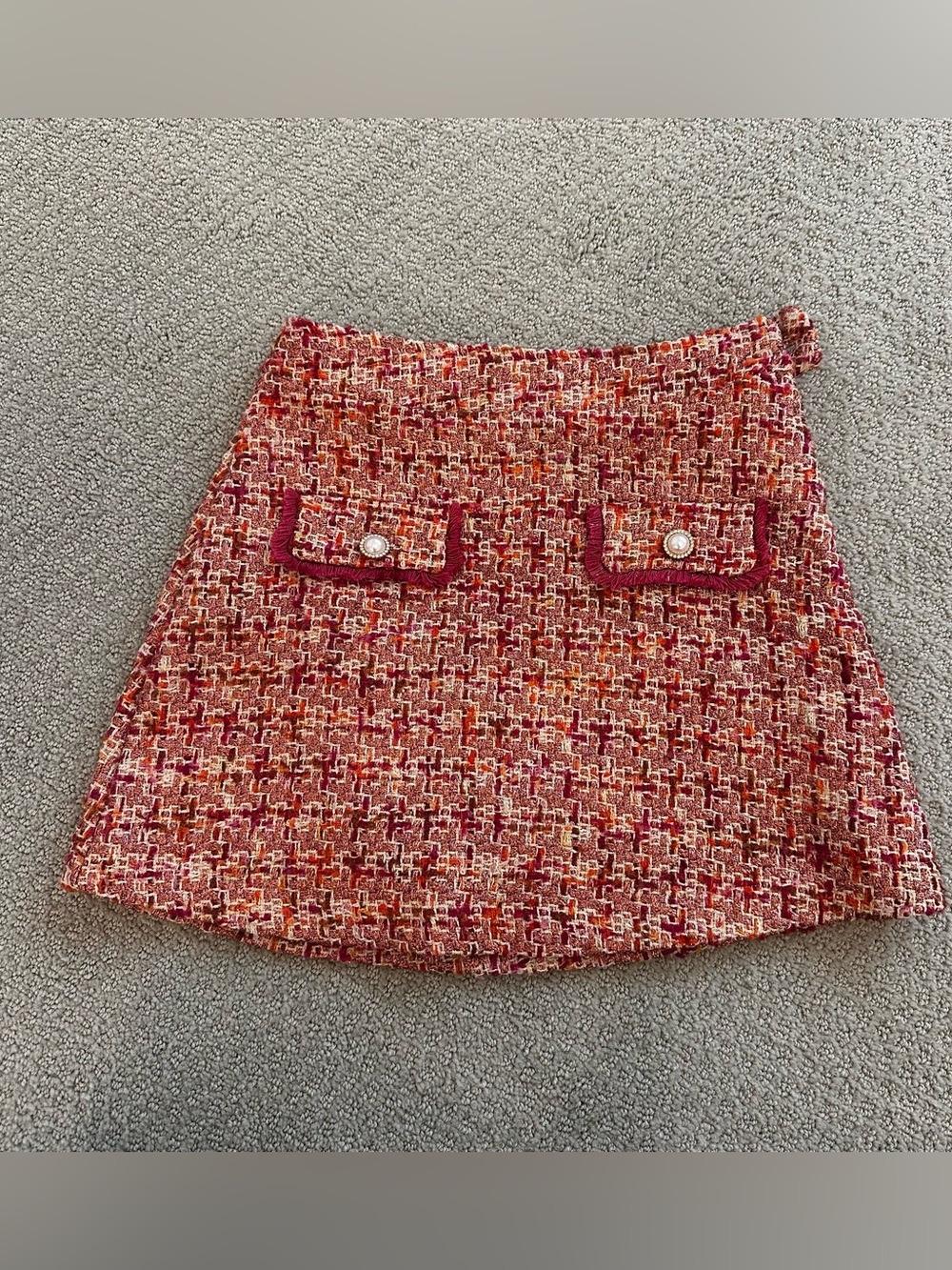 NWT Patachou Fuchsia Tweed Skirt